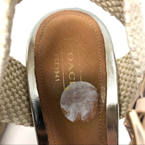 COACH crochet wedge sandals, size 9 - Picture 10 of 16